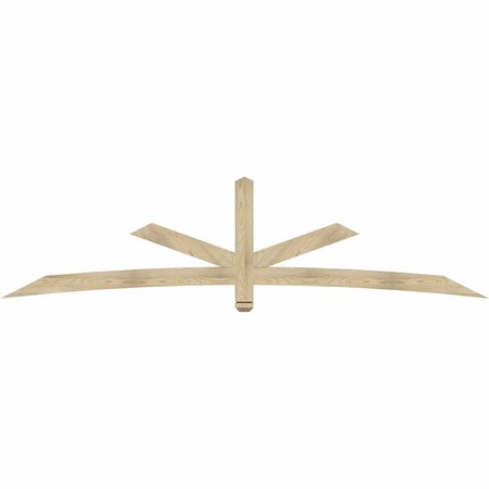 Ekena Millwork Alberta Rough Sawn Timber Gable Bracket, Douglas Fir, 108"W x 27"H x 2"D x 4"F, 6/12 Pitch GBW108X27X0204ALB00RDF